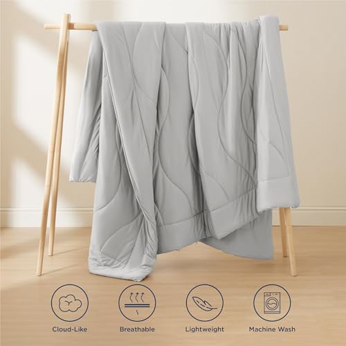 Bedsure Duvet Insert Twin, Lightweight Comforter Twin Size, Ultra Soft Down Alternative Comforter with Corner Tabs, Machine Washable Breathable Bedding, 88x68 inches