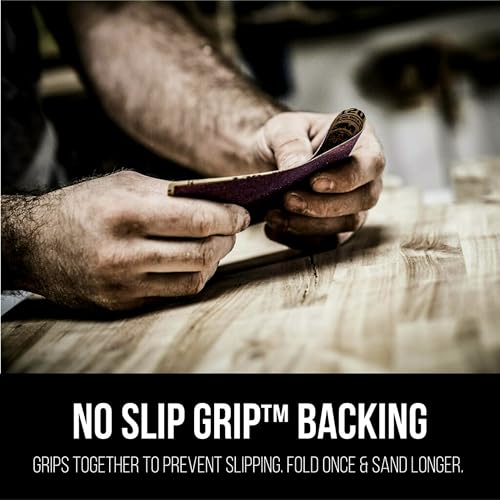 3M Advanced Sandpaper, 20 Sheets, 220 Grit, 3M Pro Grade Precision, Features No-Slip Grip Backing, 9-in x 11-in, For Sanding Wood, Drywall, or Metal, Can be Used on Wet or Dry Surfaces (26220CP-P-G)