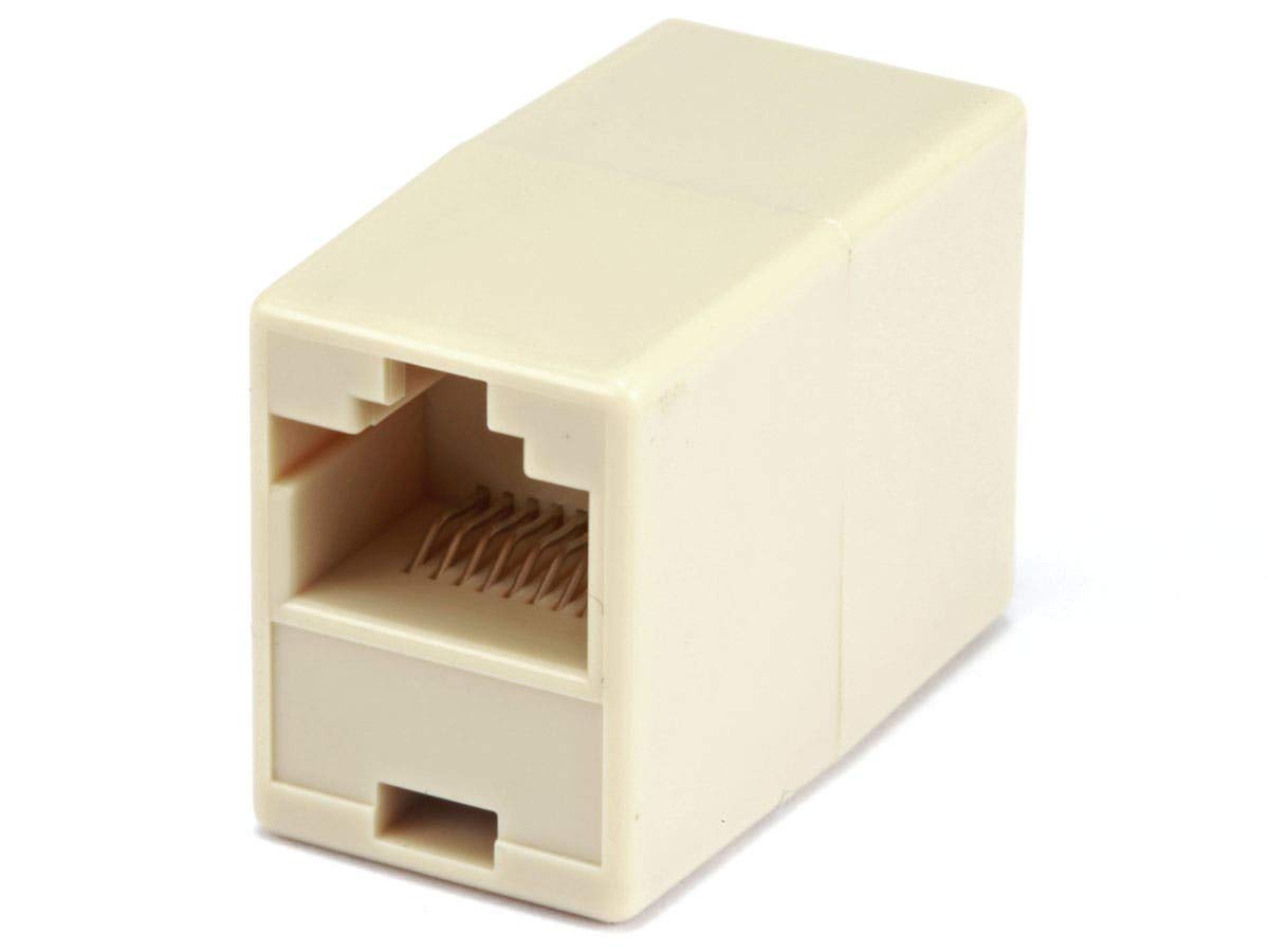 Monoprice RJ45 8P8C Straight Inline Coupler (107280) Beige