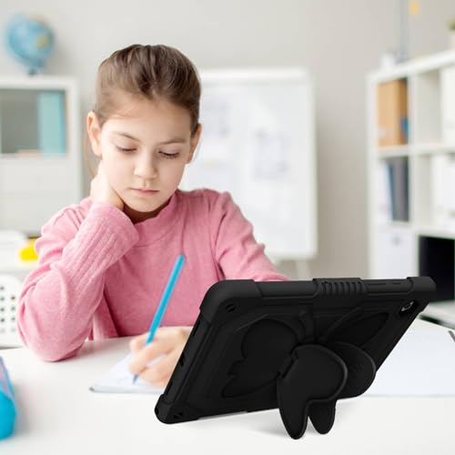 YINLAI for Samsung Galaxy Tab A8 Case, Galaxy Tab A8 10.5 Case Kids Girls Women Children Butterfly Kickstand Shockproof Protective Tablet Cover for Samsung Tab A8 10.5 inch [SM-X200/X205/X207],Black