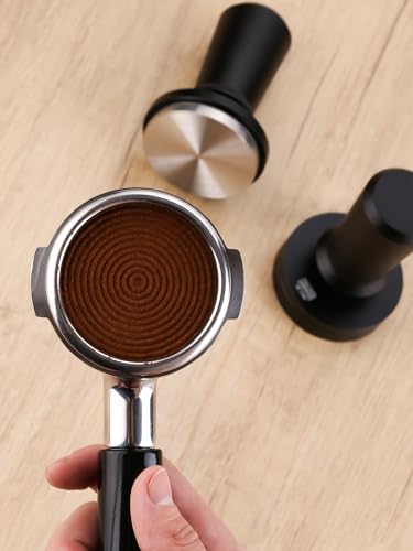 51mm Espresso Tamper, YOLOYO 30lb Consistent Pressure Coffee Tamper, Calibrated Tamper for Espresso Machine 51mm, Spring Loaded Tamper with Stainless Steel Base and Matching Stand