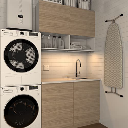 LAGOM 12" Direct Wire Dimmable LED Under Cabinet Lights, Selectable 2700K/4000K/5000K, Selectable Brightness, Black Finish, UC0112BK27