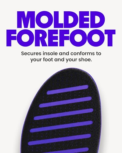 MOVE Game Day - Performance and Comfort Insoles - Plantar Fasciitis, Running, Shock Absorption, Flat Feet, Arch Support, Basketball, Active Lifestyle, Walking and Athletics (M 4-4.5 / WM 5.5-6)