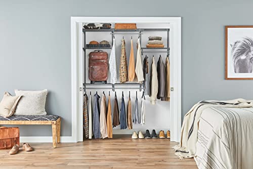 ClosetMaid ShelfTrack Wire Closet Organizer System and ShelfTrack 2ft. to 4ft. Adjustable Closet Organizer Kit, White