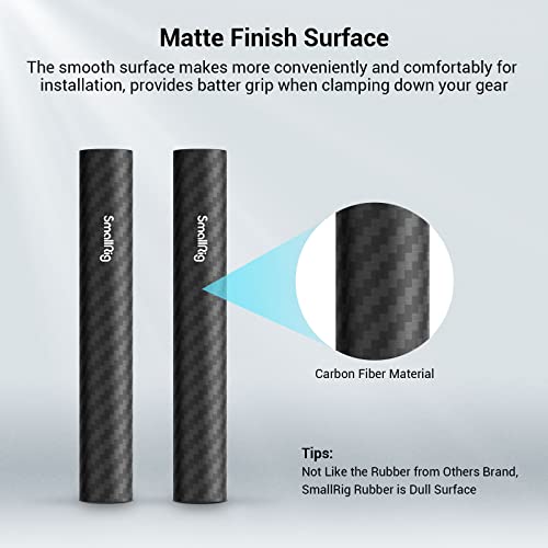 SmallRig15mm Carbon Fiber Rod for 15mm Rod Support System (Non-Thread), 4 inches Long, Pack of 2-1871