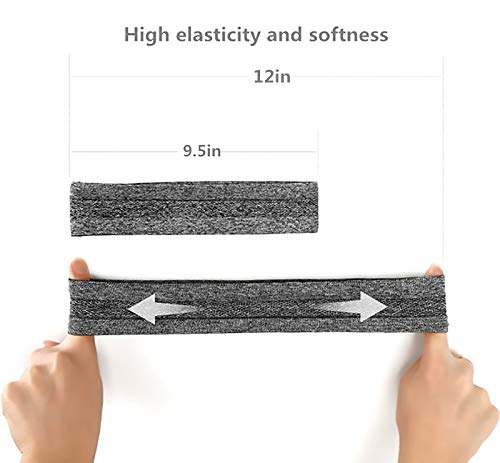 QiShang 3Pack Sweat Bands Headbands for Women Workout, Women's Fashion Non Slip Headband, Moisture Wicking Sweatband for Sports Running Athletic Yoga