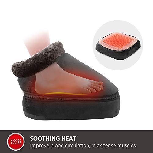 Snailax 3-in-1 Foot Warmer and Vibration Foot Massager & Back Massager with Heat,Fast Heating Pad & 5 Massage Modes, Feet Warmers for Women,Men for Plantar Fasciitis Relief