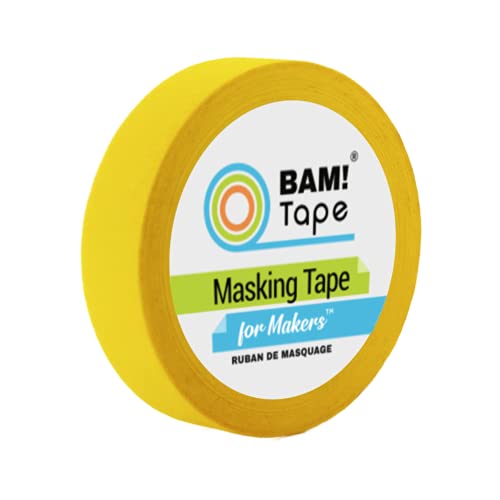 Black Masking Tape for Makers | 1 roll 2 inch x 60 yd | Colored Tape by BAM! Tape for STEM STEAM | Arts Crafts Science Math DIY | School Projects Labeling Constructing Creating | Low Residue