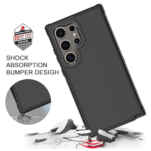 Probeetle for Samsung S24 Ultra Case,Galxay S24 Ultra Case with HD Screen Protector [3 Layer] Shock Proof Protective Full Body Drop Protection Phone Case for Galaxy S24 Ultra 5GCase(Black)