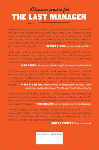 The Last Manager: How Earl Weaver Tricked, Tormented, and Reinvented Baseball