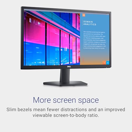 Dell SE2422HX Monitor - 24 inch FHD (1920 x 1080) 16:9 Ratio with Comfortview (TUV-Certified), 75Hz Refresh Rate, 16.7 Million Colors, Anti-Glare Screen with 3H Hardness - Black