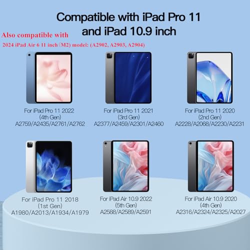 Emoonland Keyboard Case for iPad 10th Generation – Magic Keyboard, Magnetic Stand, Multi-Touch Trackpad, 7 Colors Backlit, Compatible with iPad 10.9 inch 10th Generation Floating Keyboard