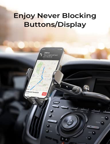 LISEN CD Phone Holder for Car,Adjustable CD Slot Phone Mount Holder for iPhone Ultra Sturdy Cell Phones Holders for Your Car Accessories for Samsung Galaxy S25 S24 iPhone 16 15 14 Pro Max All Phones