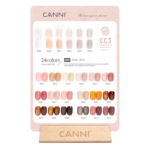 CANNI CC1 30Pcs 9ML Hema-free Gel Nail Polish Set, Black Pink Nude Red Blue Green Gel Polish Kit Color Soak Off LED Nail Gel Polish Set Nail Art Starter Manicure Salon DIY at Home
