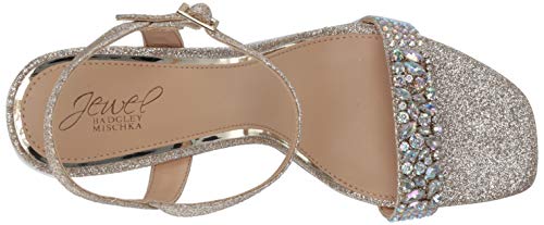 Jewel Badgley Mischka Women's Natasha Heeled Sandal, Gold Glitter, 5.5 Medium US