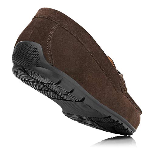 FootJoy Men's Club Casuals Suede Loafer Golf Shoe, Chocolate, 10.5