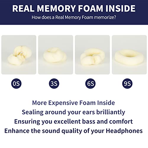 Damex Updated Ear Cushions for airpods max Headphone, mesh Fabric Replacement earpads, Noise Cancellation Mode and Transparency Mode Sound Closer to The Original (Balck and White)