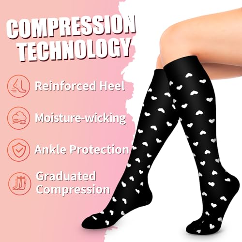 Bluemaple Copper Compression Socks For Women & Men Circulation - Best for Running,Nursing,Hiking,Flight&Travel