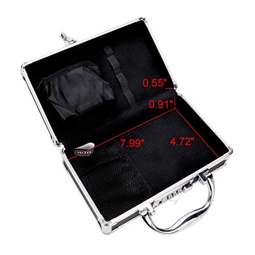 Vaultz Medicine Safe Case w/Combination Lock - Pack of 1 Cases, 8.35 x 5 x 2.5" - Black