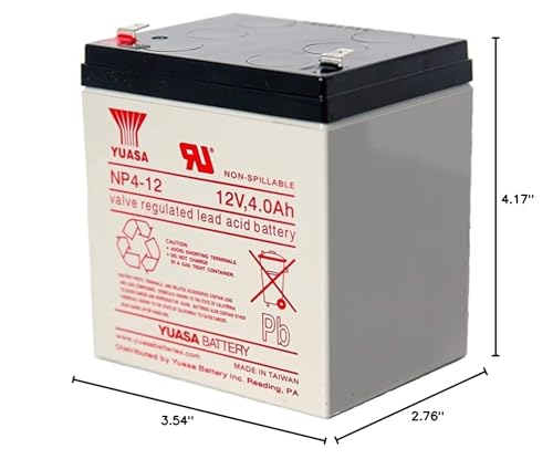 YUASA Battery NP4-12 12 V 4AH Battery