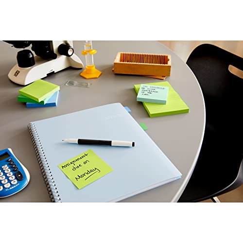 Post-it Super Sticky Notes, Assorted Bright Colors, 3x3 in, 15 Pads/Pack, 45 Sheets/Pad, 2x the Sticking Power, Recyclable, Multi-color