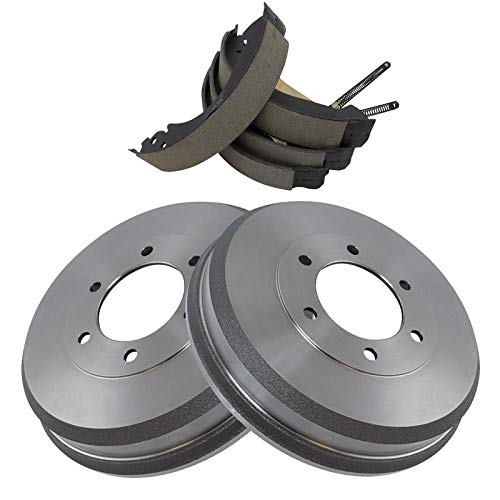 TRQ Rear Brake Shoe & Drum Kit Compatible with 2015-2019 Ram ProMaster City