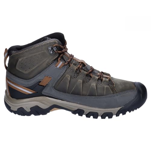 KEEN Men's Targhee 3 Mid Height Waterproof Hiking Boots, Black Olive/Golden Brown, 11.5 Wide