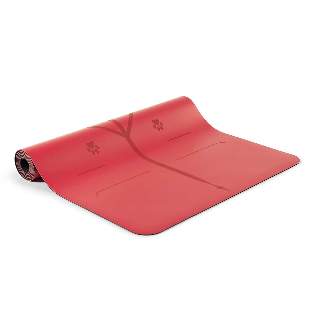 Liforme Year of The Dog Yoga mat ñ Patented Alignment System, Warrior-like Grip, Non-Slip, Eco-friendly, Sweat-resistant, Long, Wide and Thick for comfortñ Special Edition Dog - Red