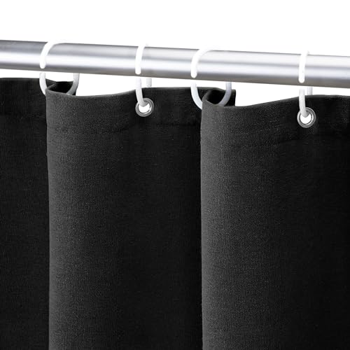 Awellife Extra Long Shower Curtain 78 Inch Length Shower Curtain Set with 12 Durable Hooks - Sage Green Heavy Duty Textured Fabric Linen Style.