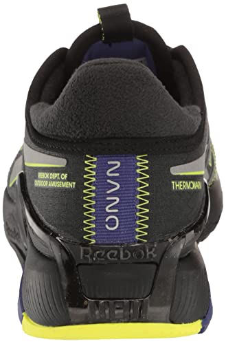 Reebok Unisex Nano X2 Tr Adventure Cross Trainer, Black/Bold Purple/Acid Yellow, 11 US Men