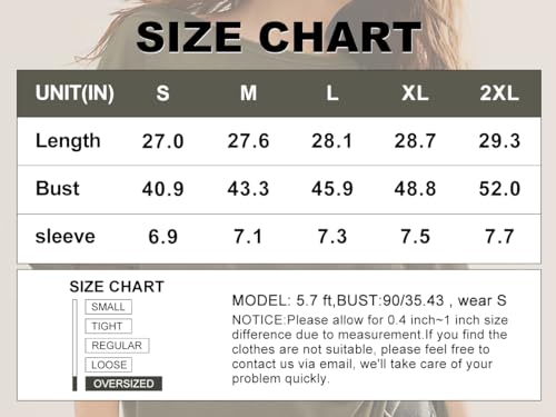 Women's Casual Oversized T-Shirts Summer Crewneck Short Sleeve Workout Basic Tee Tops Pink L