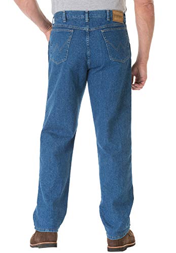 Wrangler mens Trail Trekker Relaxed Fit jeans, Stonewashed, 44W x 30L US