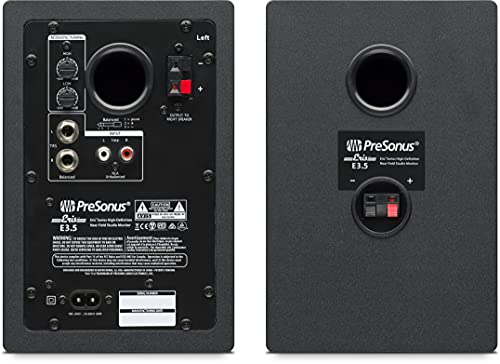 PreSonus Eris E3.5-3.5" Near Field Studio Monitors (Pair) – Powered Desktop Speakers for Music Production, Studio-Quality Recording, and Active Media Reference