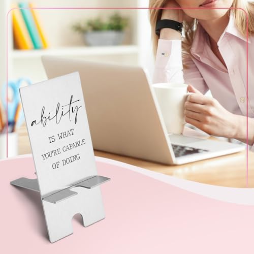 YODOCAMP Funny Phone Holder for Desk Stand, Metal Cell Phone Stand Gifts for Women Men Boss Coworker Employees Friends, Cute Desktop Mobile Phone Stand for Desk Office, Let's Circle Back On This