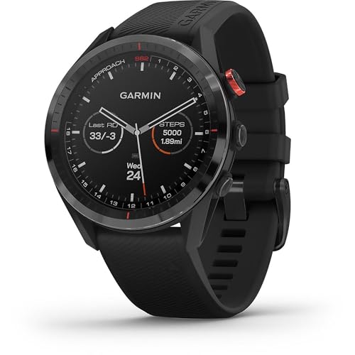 Garmin 010-02200-00 Approach S62, Premium Golf GPS Watch, Built-in Virtual Caddie, Mapping and Full Color Screen, Black