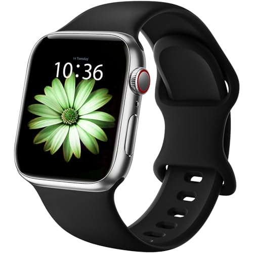 Sport Bands Compatible with Apple Watch Bands 38mm 40mm 41mm 42mm 44mm 45mm 49mm,Soft Silicone Waterproof Strap for iWatch Ultra2 Series 9 Ultra 8 7 6 5 4 3 2 1 SE Women Men