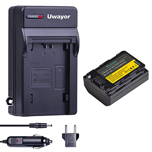 Uwayor NP-FZ100 Battery Charger Set for Sony Alpha A7R V, A7 IV, A7 III, A7S III, FX3, A7C, A7R IV, A7R III, A6600, A9 II, Alpha 9R, A9R Camera