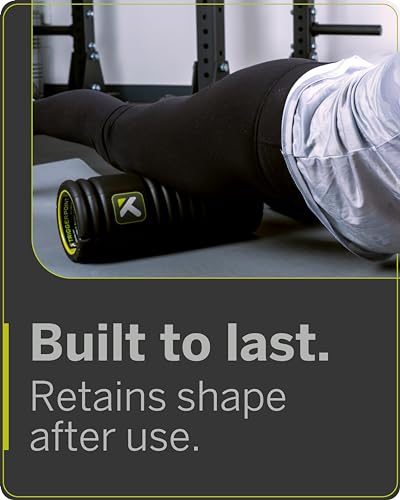 TRIGGERPOINT Performance Therapy Grid Patented Multi-Density Foam Massage Roller (80% Recycled) Exercise, Deep Tissue Muscle Recovery - Muscle Pain&Tightness, Improves Circulation (13"), Blue