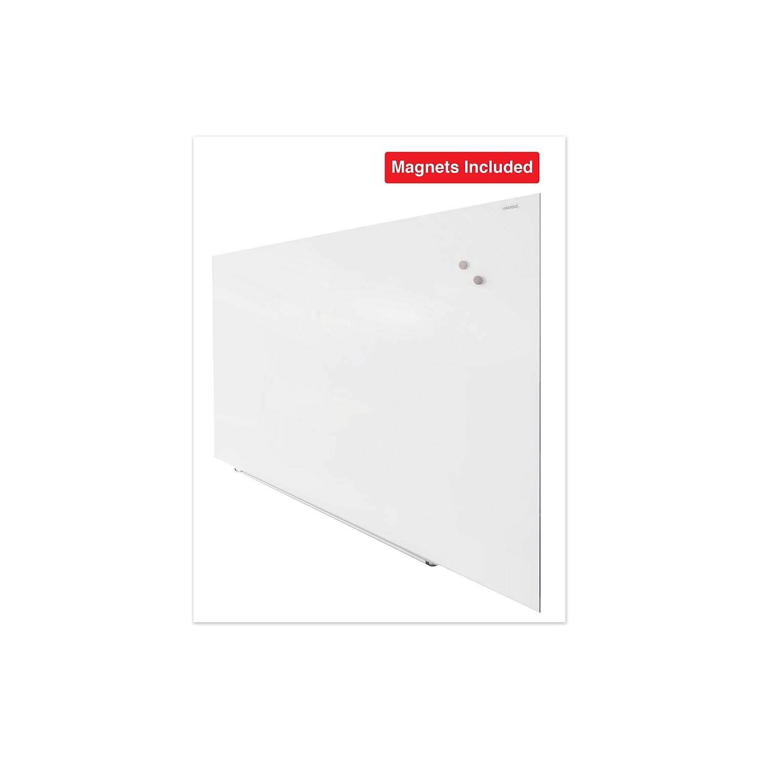 Universal UNV43204 Frameless 72 in. x 48 in. Magnetic Glass Marker Board - White