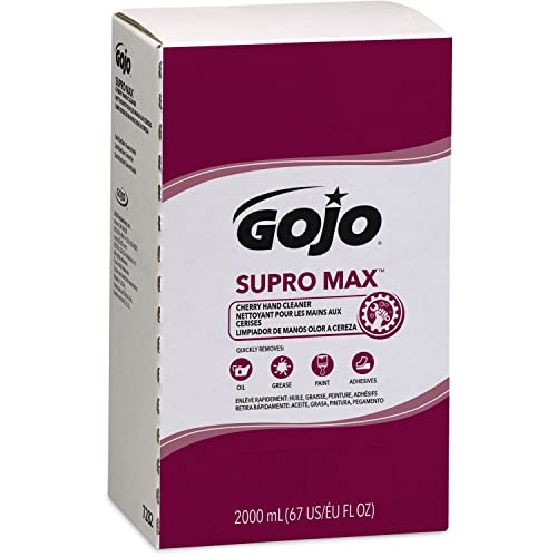 GOJO SUPRO MAX Cherry Hand Cleaner, Cherry Fragrance, 2000 mL Heavy Duty Hand Cleaner Refill PRO TDX 2000 Dispenser (Pack of 4) – 7282-04