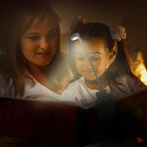 Vekkia Rechargeable 3000K LED Book Light, Easy Clip on Reading Lights for Reading in Bed. Perfect for Readers.