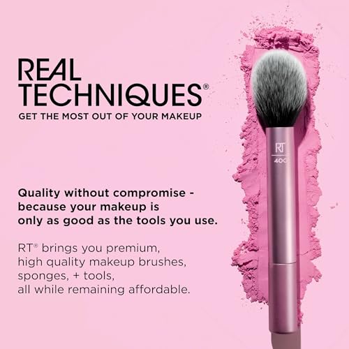 Real Techniques Miracle Complexion Sponge, Makeup Blender for Liquid and Cream Foundation, Full Coverage, Streak-Free Professional Makeup Tool, Cruelty Free, Vegan, Latex Free, 4 Count