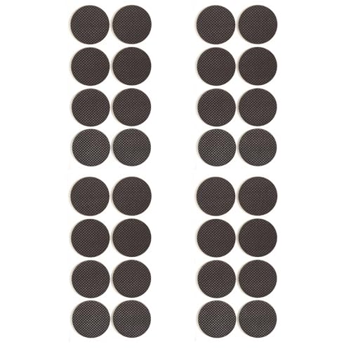 Furnigear Non Slip Furniture Pads - Self Adhesive Rubber Anti Skid Pads Grippers Rubber Chair Feet Furniture Pads for Hardwood Floors -Protectors for Furniture Table Legs Anti Slip 32 Pcs 1-1/2" Round