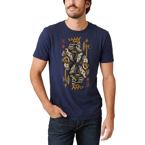 Lucky Brand Men's King of Diamonds Tee, American Navy, Small