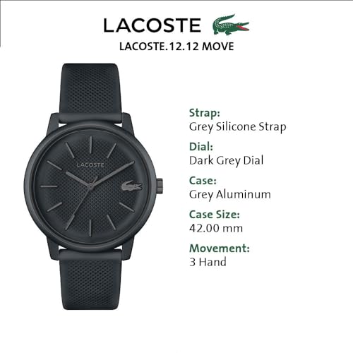 Lacoste Men's Lacoste.12.12 Move Quartz Watch, Black