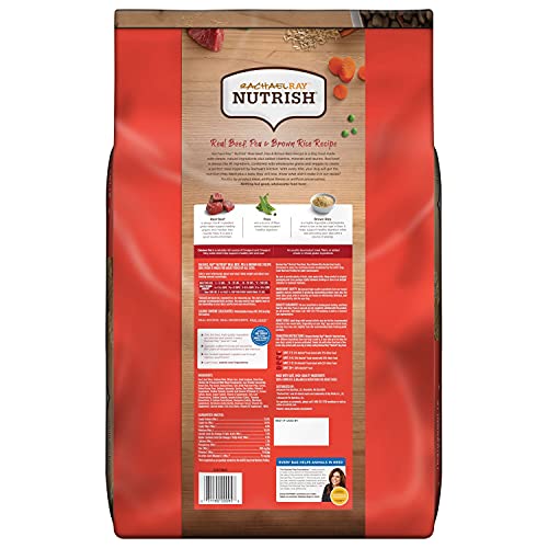 Nutrish Rachael Ray Premium Natural Dry Dog Food, Real Beef, Pea, & Brown Rice Recipe, 40 Pounds