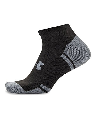 Under Armour Adult Resistor 3.0 No Show Socks, Multipairs , Black/Graphite (6-Pairs) , Large