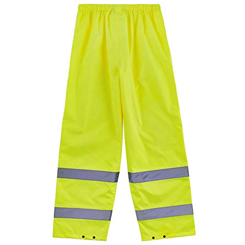 Ergodyne Standard Class E Lightweight Hi-Vis Rain Pants, Lime, Small