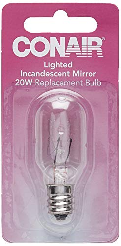 Conair Incandescent Mirror Replacement Bulb, 20W, 1 Clear