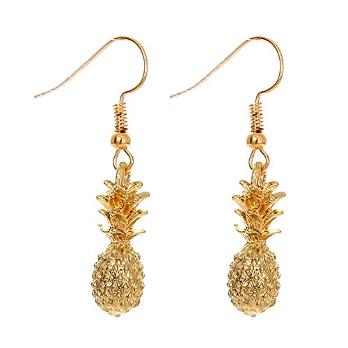 CHUYUN Fashion Pineapple Dangle Earrings for Women Bohemian Wedding Cute Glass Crystal Statement Drop Earrings